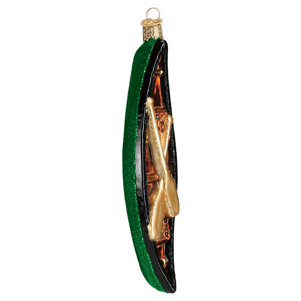 Green Canoe Ornament - Southlake Paws