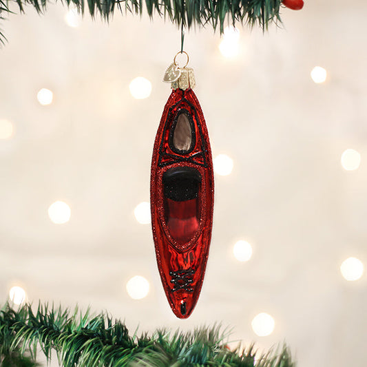 Red Kayak Ornament - Southlake Paws