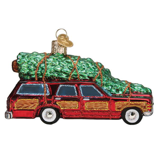 Station Wagon With Tree Ornament - Southlake Paws
