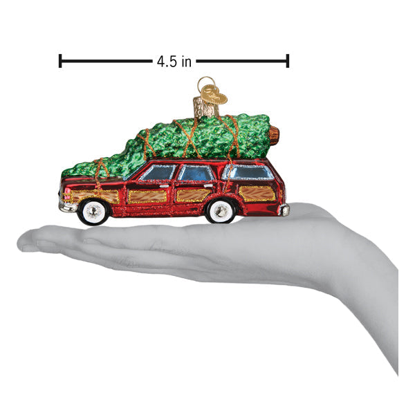 Station Wagon With Tree Ornament - Southlake Paws