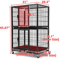 Load image into Gallery viewer, 31" Two-Tier Dog Crate 46A
