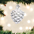 Load image into Gallery viewer, Snow-capped Silver Snowy Cone Ornament - Southlake Paws
