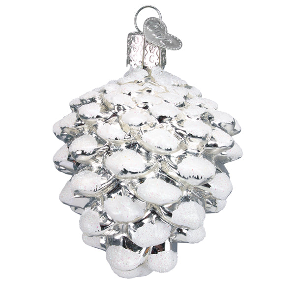 Snow-capped Silver Snowy Cone Ornament - Southlake Paws