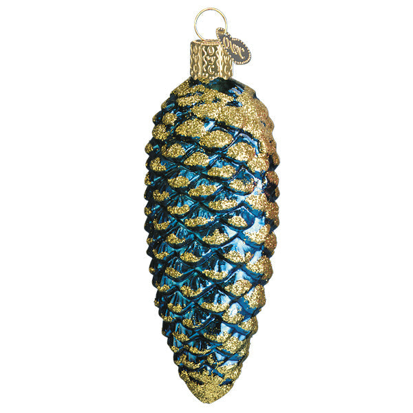 Blue Shimmering Cone Ornament - Southlake Paws