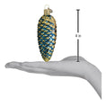 Load image into Gallery viewer, Blue Shimmering Cone Ornament - Southlake Paws
