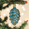 Load image into Gallery viewer, Blue Ponderosa Pine Cone Ornament - Southlake Paws

