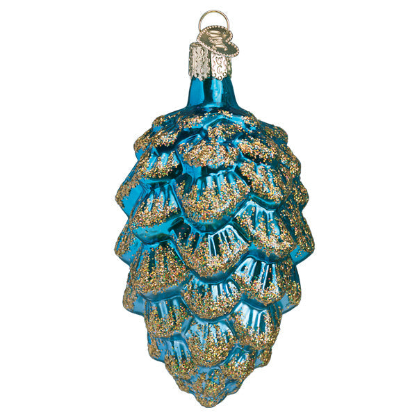 Blue Ponderosa Pine Cone Ornament - Southlake Paws