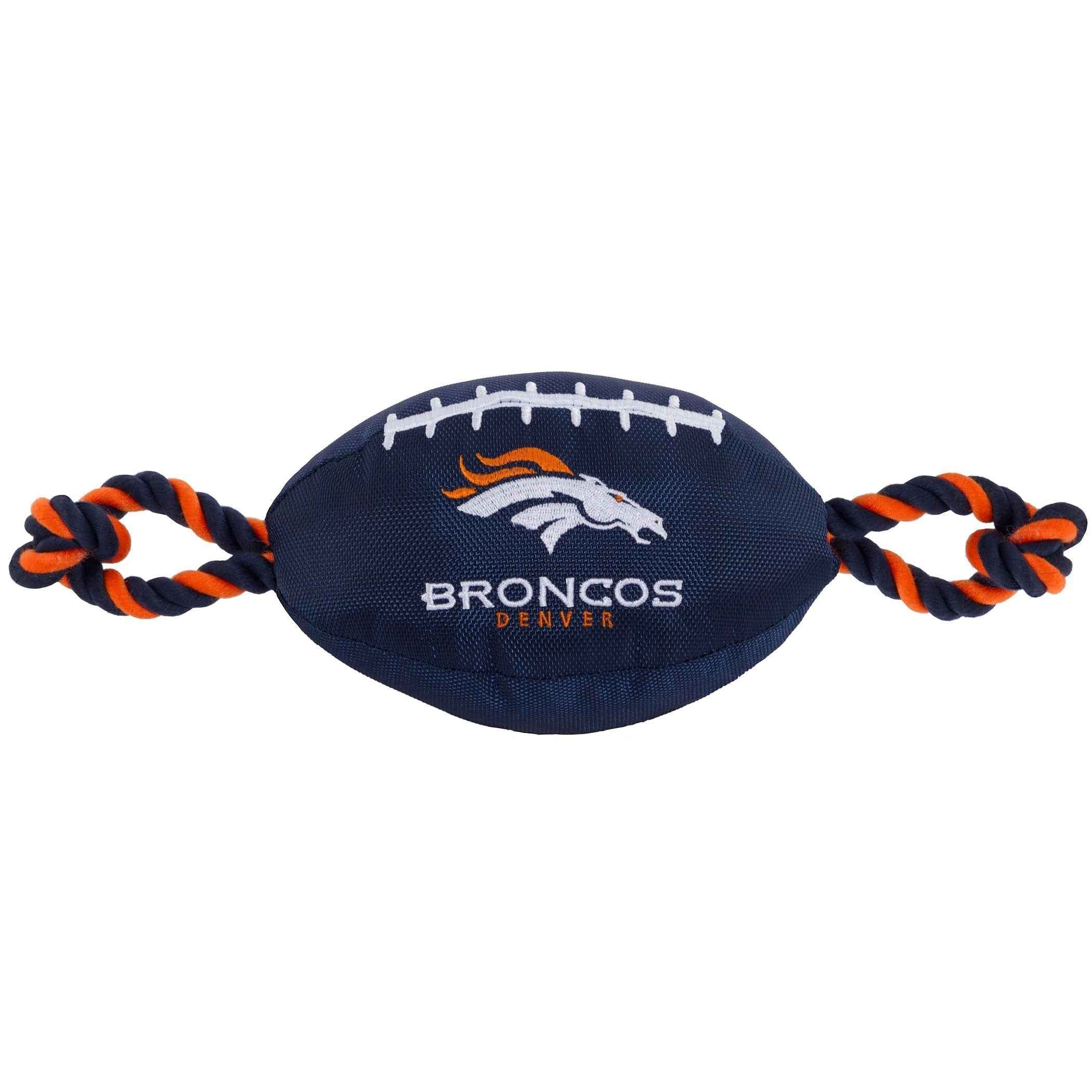 Denver Broncos Football Dog Toy - NFL Pet Fan Collection