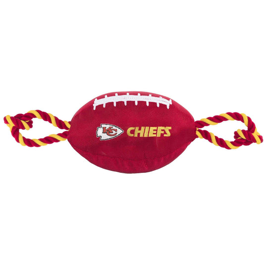 Kansas City Chiefs Football Dog Toy - NFL Pet Fan Collection