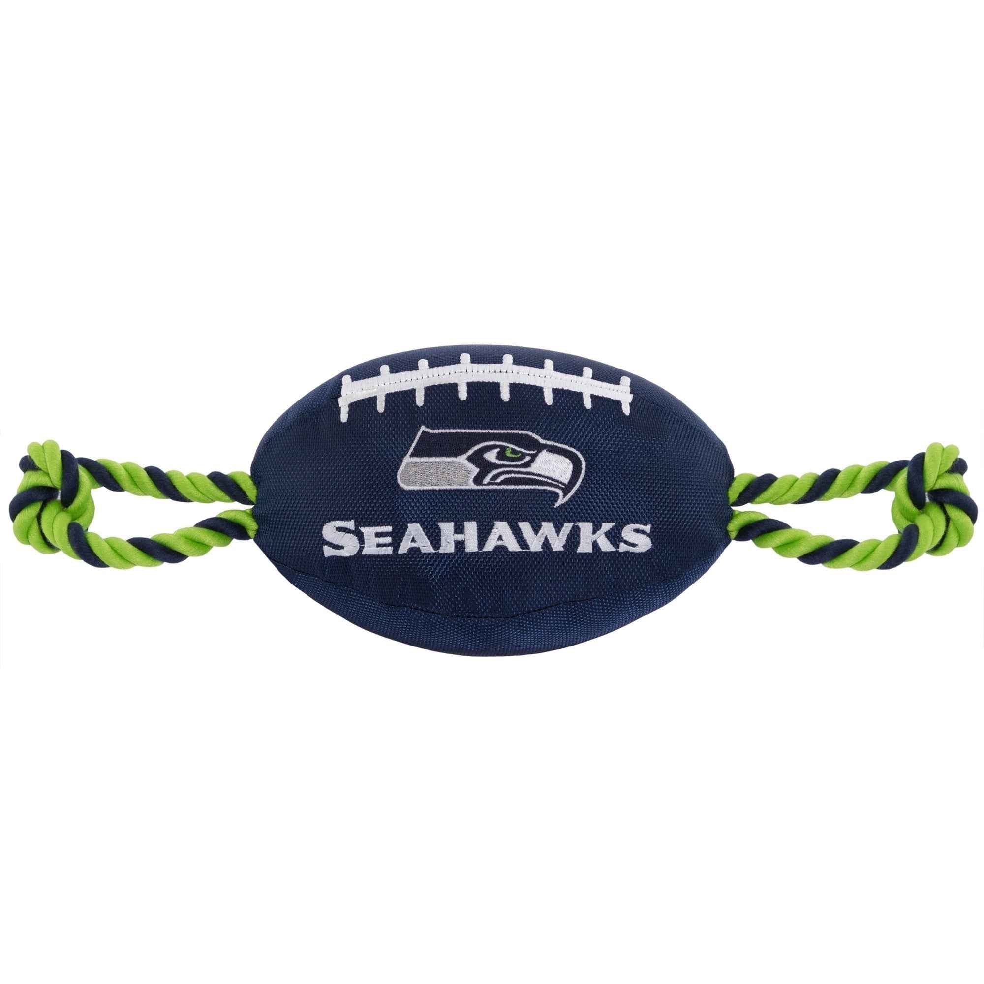 Seattle Seahawks Football Dog Toy - NFL Pet Fan Collection