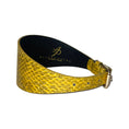 Load image into Gallery viewer, Mustard Yellow & Black Snake 3” Wide Style Collar

