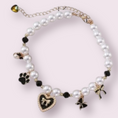 Load image into Gallery viewer, Paws & Pearls Dog Charm Necklace 
