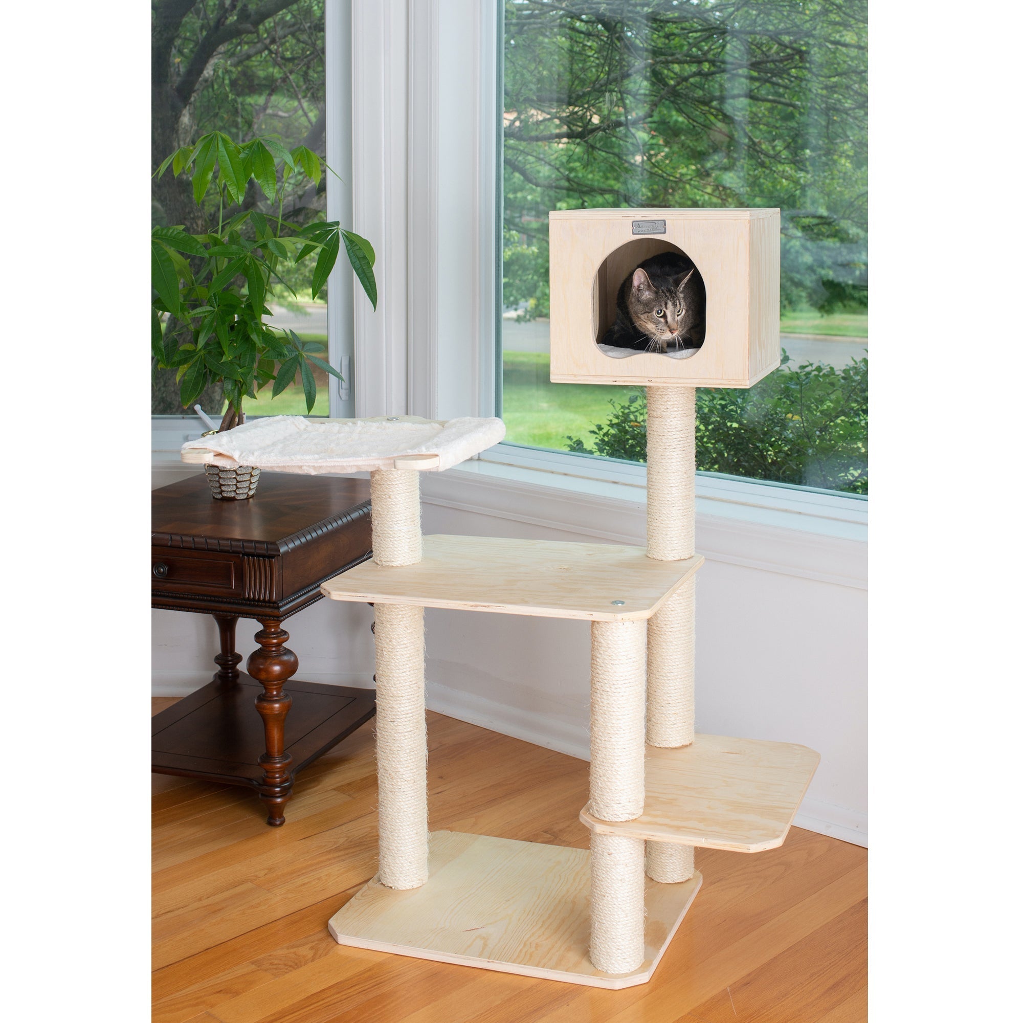 Armarkat Wood Cat Tree S5103 - 50-Inch - Beige