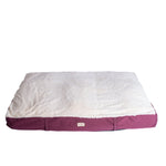 Armarkat M02HJH/MB-X Extra Large Pet Bed Mat With Poly Fill Cushion & Removel Cover  Burgundy & Ivory