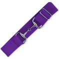Load image into Gallery viewer, Purple Amethyst Elastic Equestrian Belt by Southlake Paws featuring silver metal buckles and a stretchy design.
