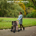 Load image into Gallery viewer, 4-in-1 Double Pet Stroller with Detachable Carrier and Travel Carriage
