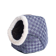 Armarkat Cuddle Cave Cat Bed C44 For Cats & Puppy Dogs  Blue Checkered