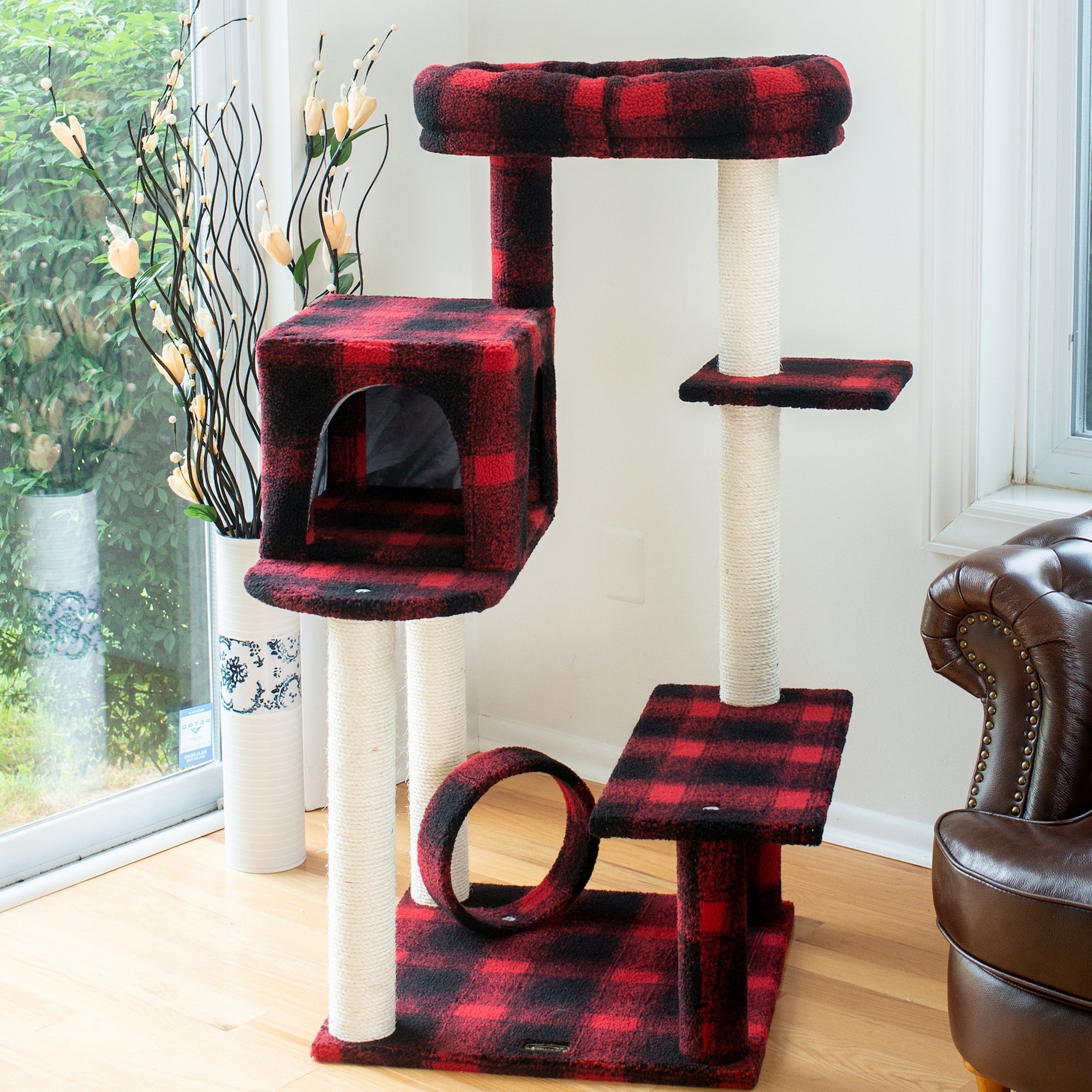 Armarkat Classic Cat Tree B5008 - 50-Inch - Black/Red
