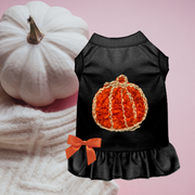 Chiffon Rose Halloween Pumpkin Dog Outfit 
