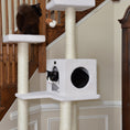 Load image into Gallery viewer, Armarkat B7301 Classic Cat Tree In Ivory Jackson Galaxy Approved Four Levels With Rope SwIng Hammock Condo and Perch
