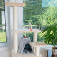 Load image into Gallery viewer, Armarkat 65" Cat Tree With Sisal Rope Hammock soft-side playhouse A6501
