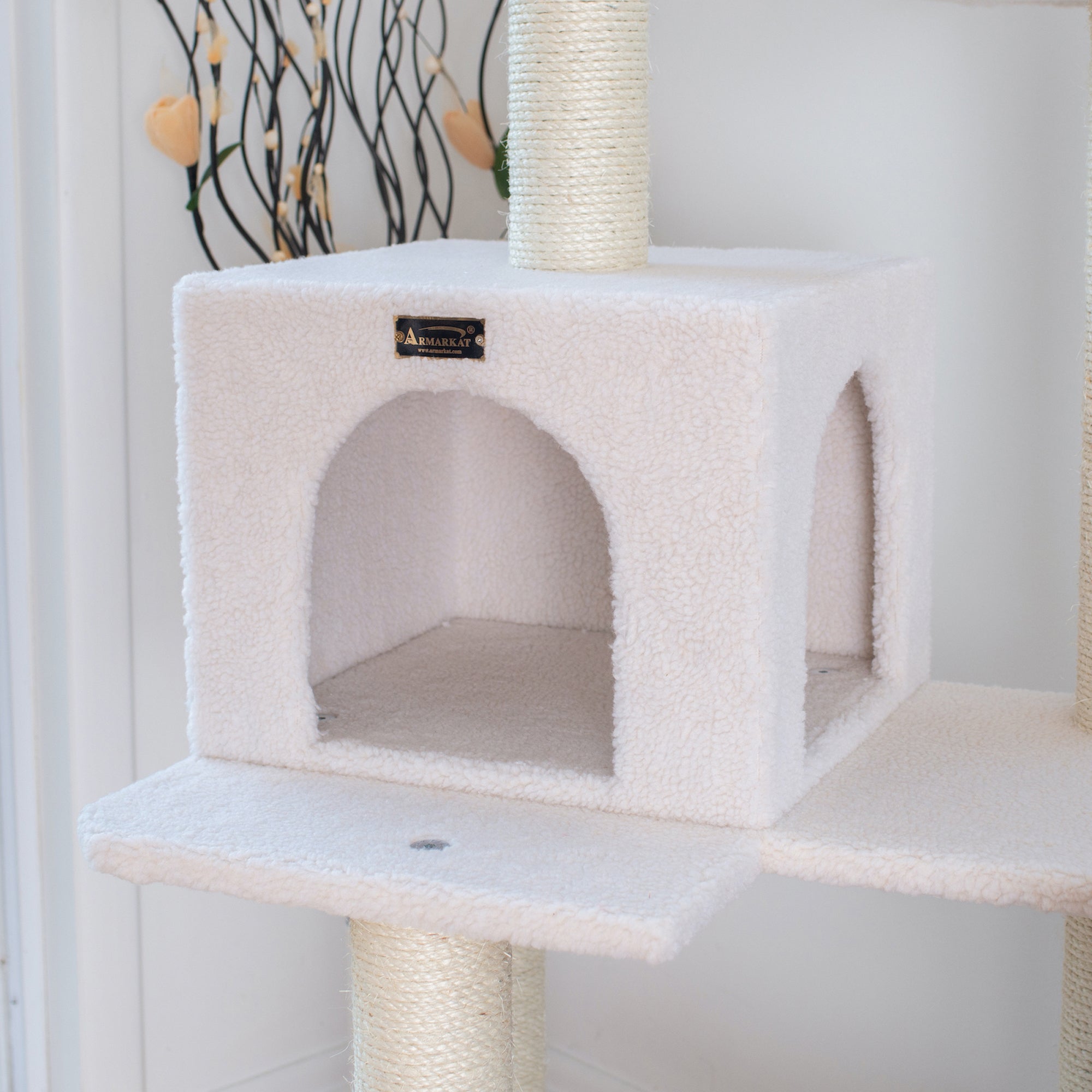 Armarkat Cat Tree B5701 - 53-Inch - Ivory