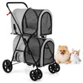 Load image into Gallery viewer, 4-in-1 Double Pet Stroller with Detachable Carrier and Travel Carriage
