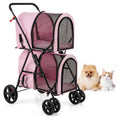 Load image into Gallery viewer, 4-in-1 Double Pet Stroller with Detachable Carrier and Travel Carriage
