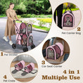 Load image into Gallery viewer, 4-in-1 Double Pet Stroller with Detachable Carrier and Travel Carriage
