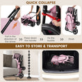 Load image into Gallery viewer, 4-in-1 Double Pet Stroller with Detachable Carrier and Travel Carriage
