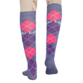 Load image into Gallery viewer, TuffRider Argyle Knee Hi Socks
