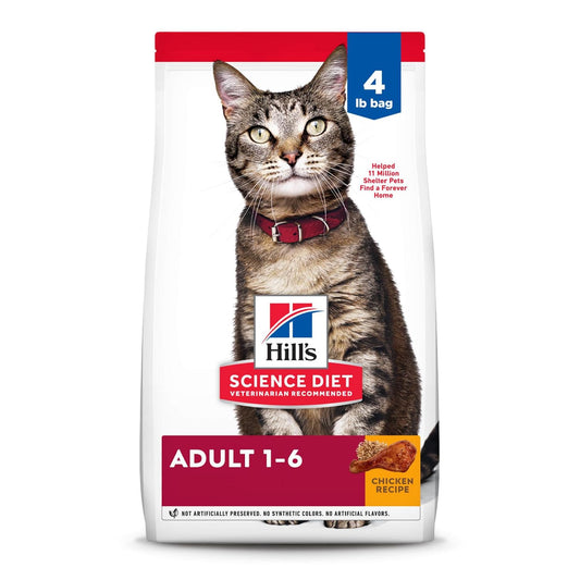 Hill's Science Diet Adult Chicken Recipe Dry Cat Food Bag (4lb) 