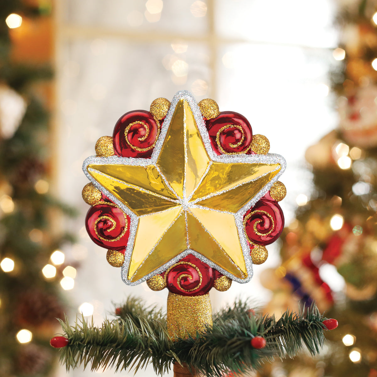 Swirly Star Tree Top - Southlake Paws