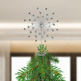 Load image into Gallery viewer, 13" Silver Crystal Burst Tree Topper - Southlake Paws

