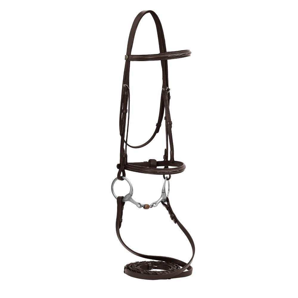 Henri de Rivel Advantage Fancy Raised Snaffle Bridle With Laced Reins - image 7