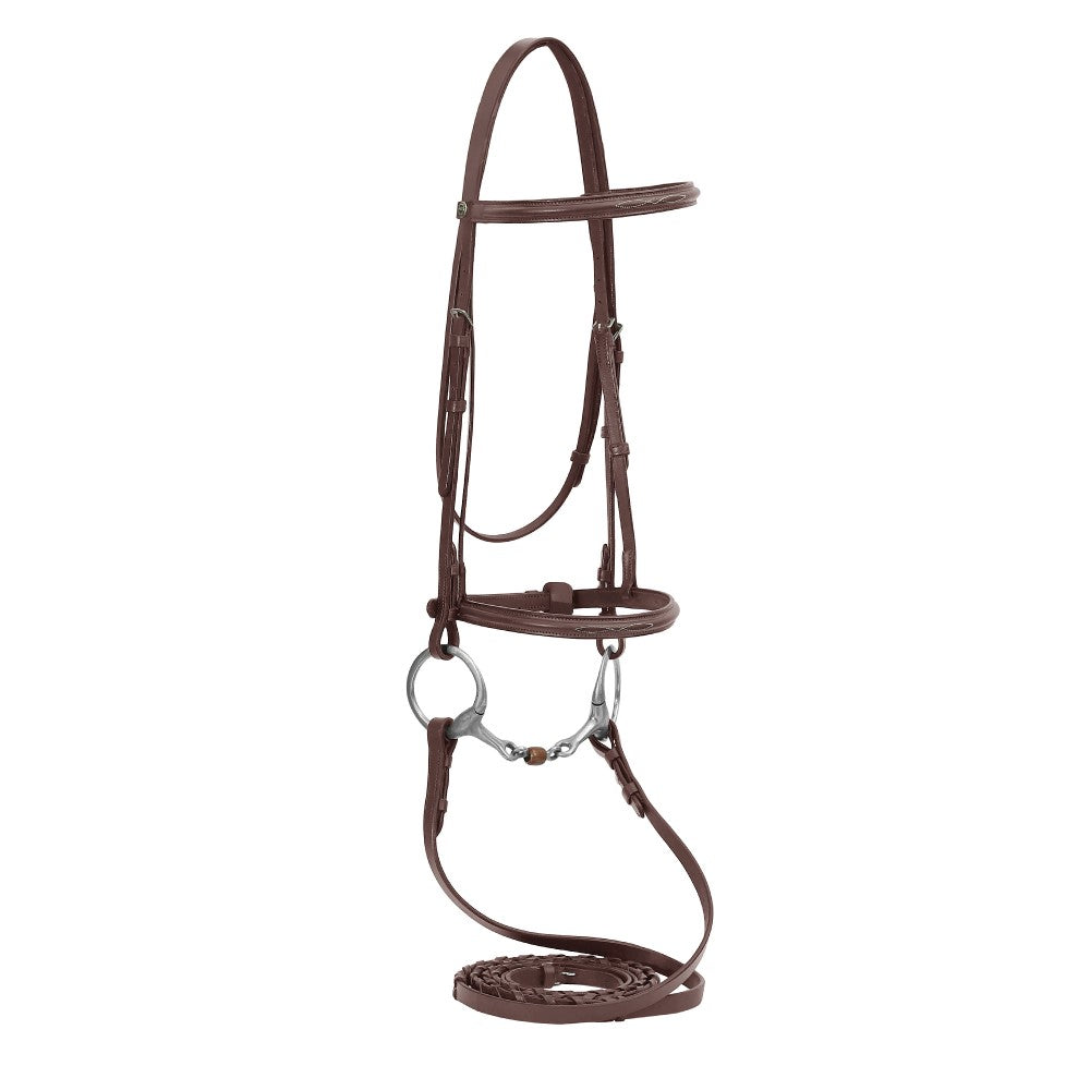 Henri de Rivel Advantage Fancy Raised Snaffle Bridle With Laced Reins - image 4