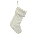 Load image into Gallery viewer, White Plush Cable Knit Stocking - Southlake Paws
