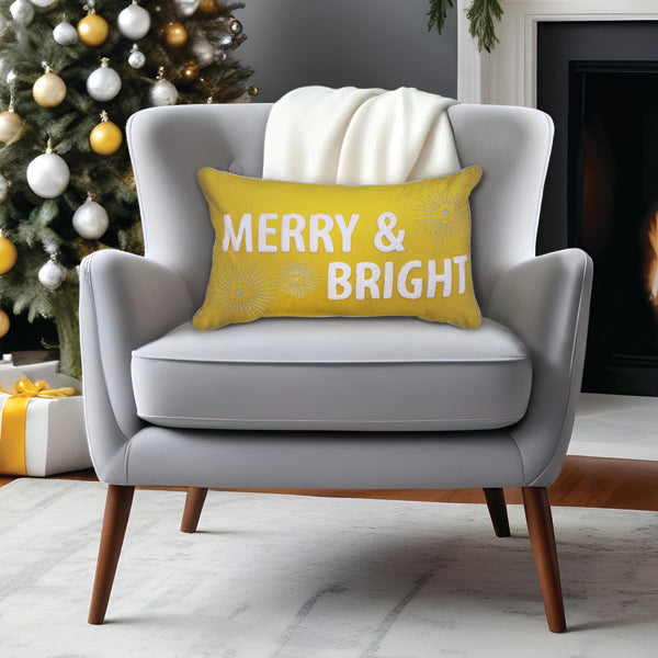 20" Merry & Bright Rectangle Pillow - Southlake Paws