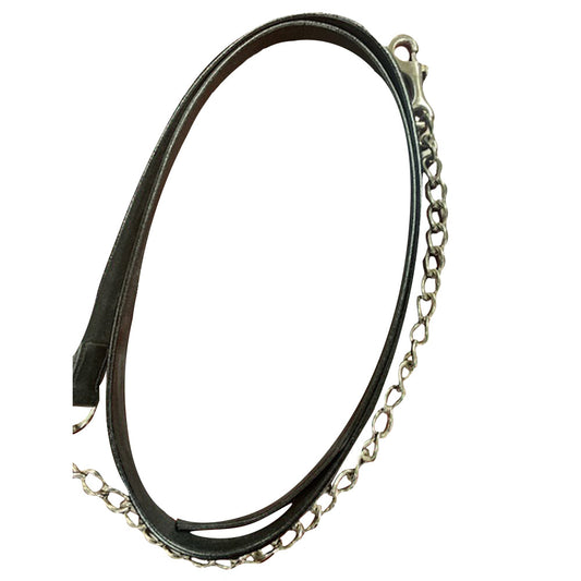 Henri de Rivel Pro Collection Leather Lead with 24" Solid Brass Chain - image 2