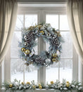 Load image into Gallery viewer, 24" Silver & Gold Frosted Fir Wreath - Southlake Paws
