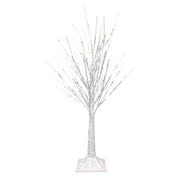 3' Lit Winter White Birch Tree