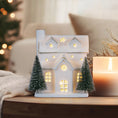 Load image into Gallery viewer, Lit Ceramic House With Trees - Southlake Paws
