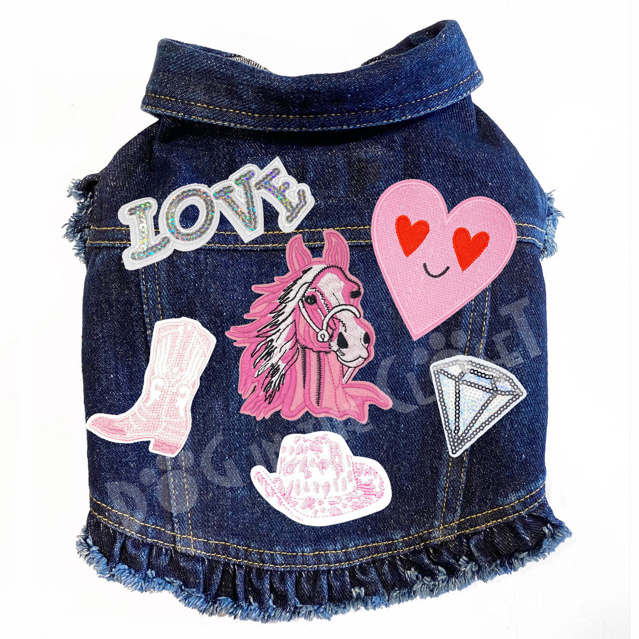 Pink Cowgirl Dog Jacket alternate view