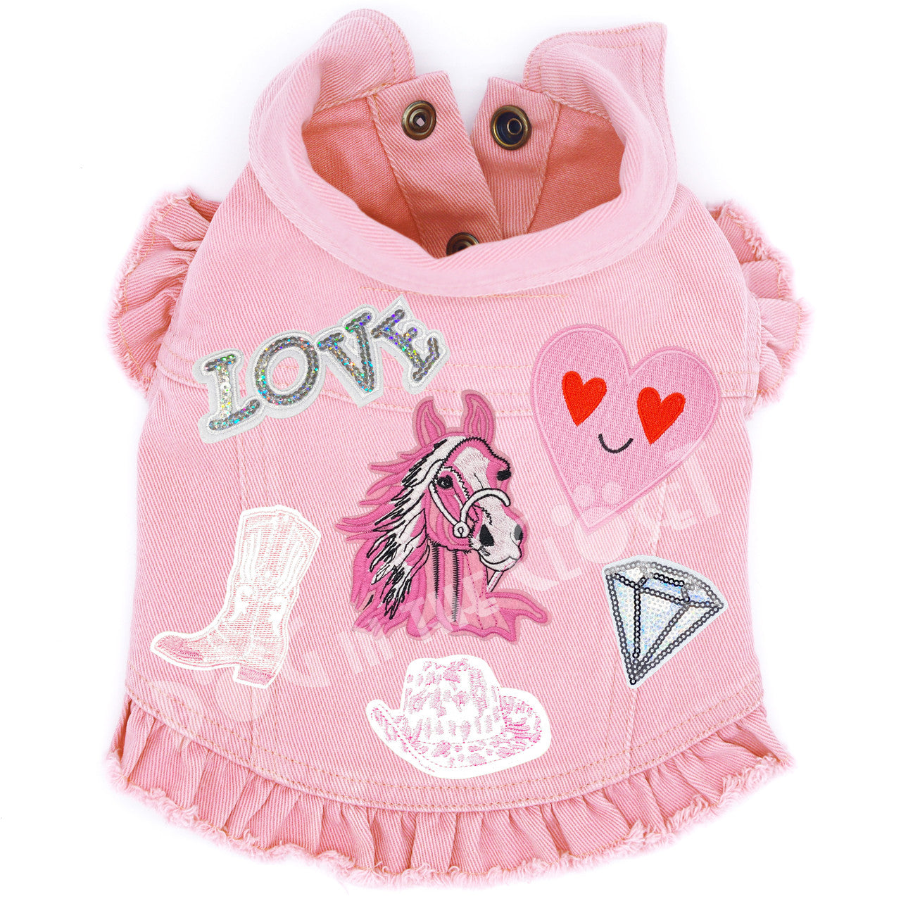Pink Cowgirl Dog Jacket alternate view