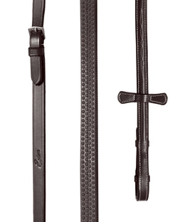ExionPro Rubber Reins with Fancy Stitching 