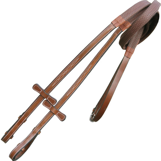 ExionPro Rubber Reins with Fancy Stitching 