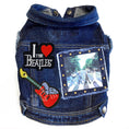 Load image into Gallery viewer, Rock Star (The Beatles) Abbey Lane Denim Dog Jacket alternate view
