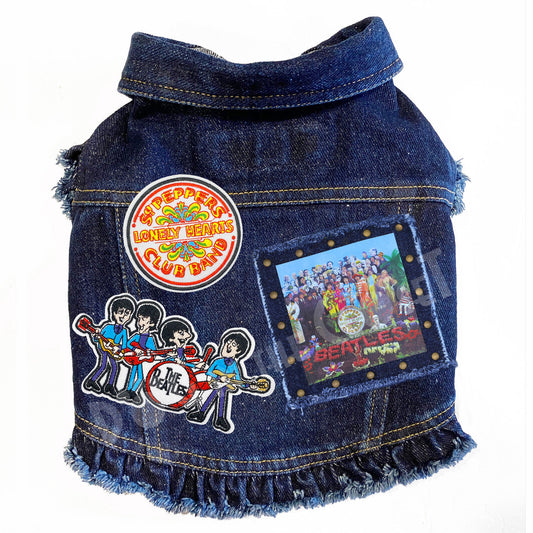 Rock Star (The Beatles) Sgt. Pepper Denim Dog Jacket alternate view