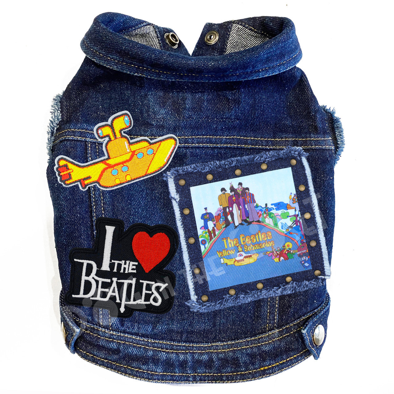 Rock Star (The Beatles) Yellow Submarine Denim Dog Jacket alternate view