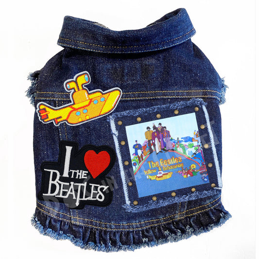 Rock Star (The Beatles) Yellow Submarine Denim Dog Jacket alternate view